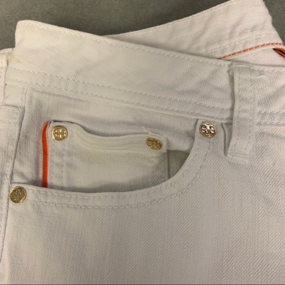 Tory Burch Classic Boot White Jeans 25 (E1) - Picture 11 of 16